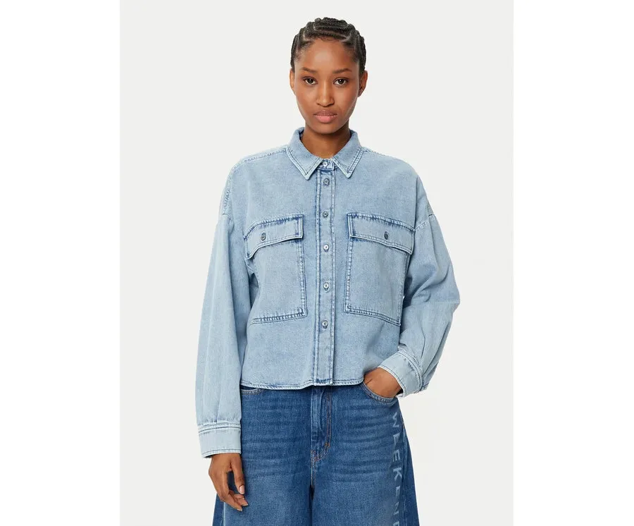 obrazek 1 Weekend Max Mara Koszula jeansowa Zemira 2515111151 Niebieski Boxy Fit
