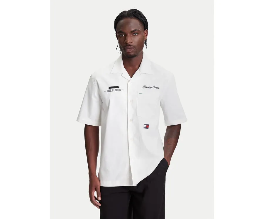 obrazek 1 Tommy Hilfiger Koszula F1 Movie Mechanics MW0MW41476 Écru Boxy Fit