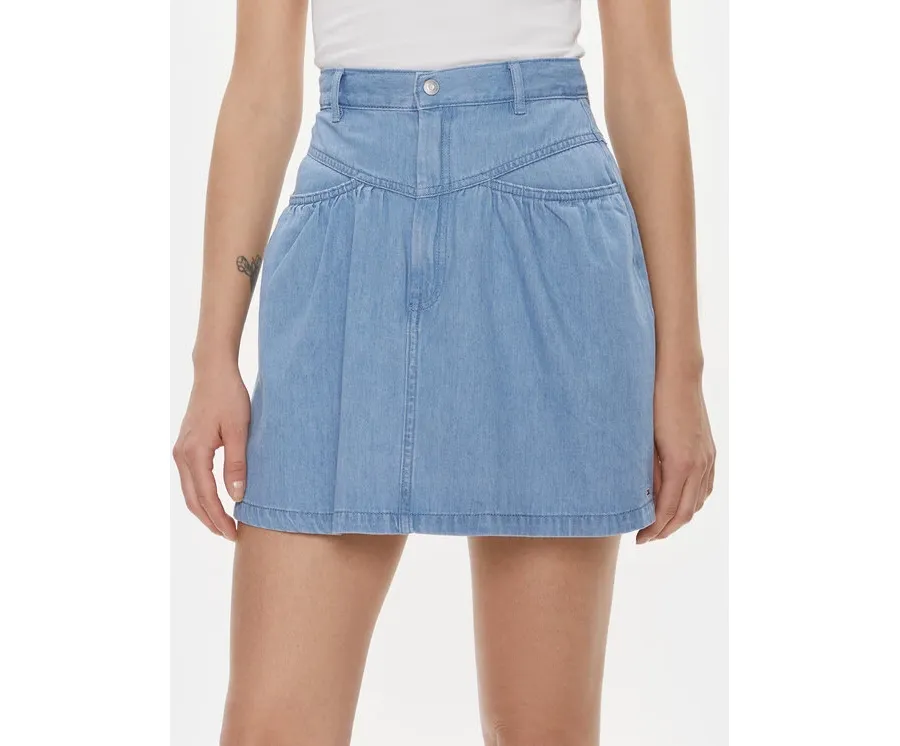 obrazek 1 Tommy Jeans Spódnica jeansowa Chambray DW0DW17440 Niebieski Regular Fit