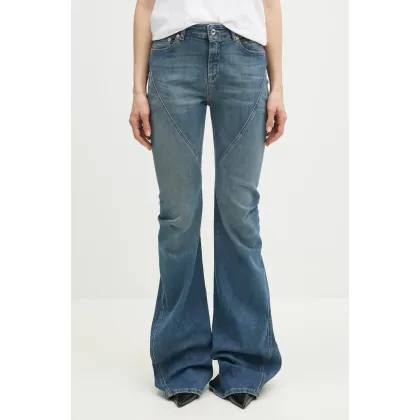 Zdjęcie Rick Owens DRKSHDW jeansy Bias Bootcut damskie high waist DS01E3302.SDWB