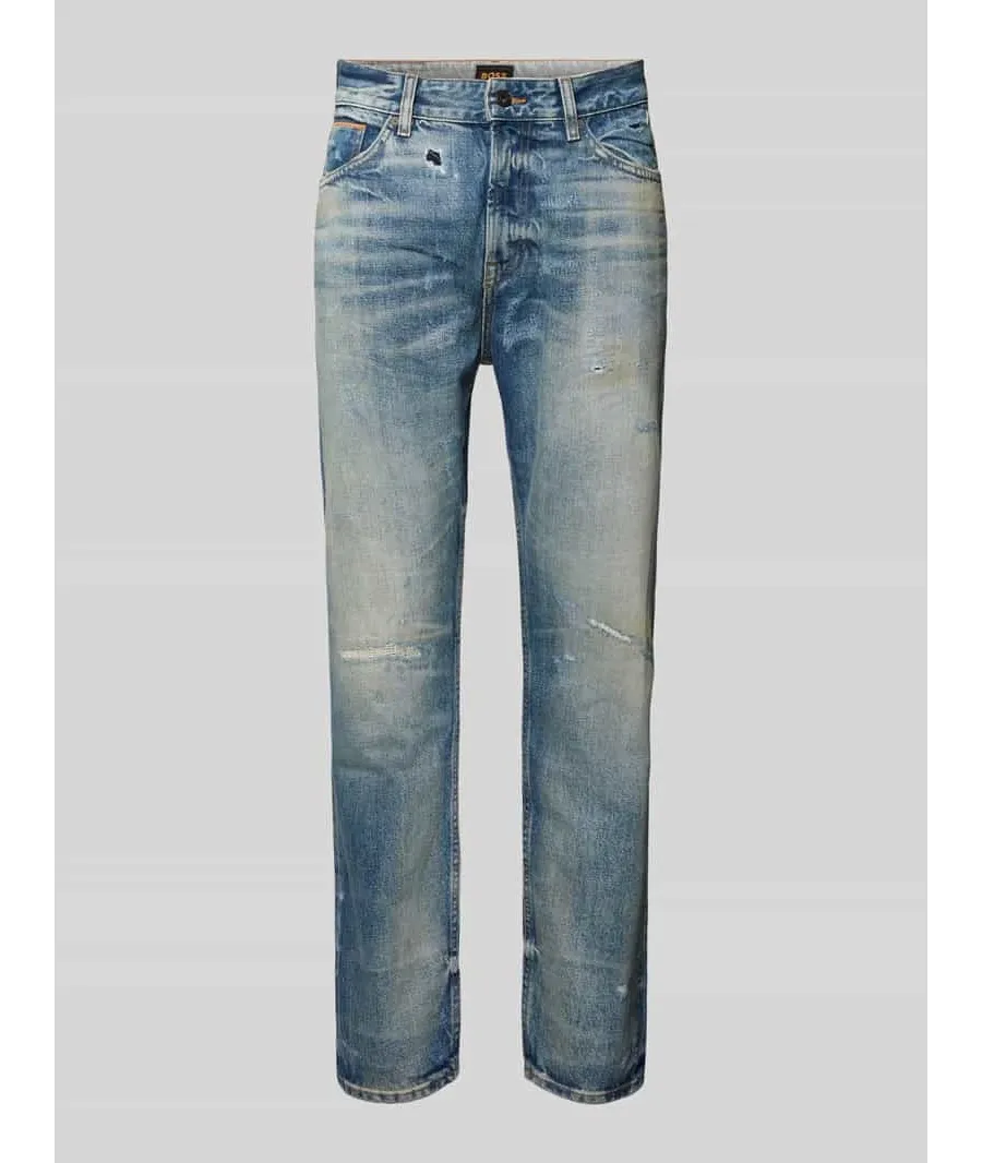 obrazek 1 Jeansy o kroju regular fit z 5 kieszeniami model ‘Selvedge’