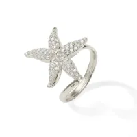 Zdjęcie Wyjątkowy pierścionek Srebro rodowane Białe cyrkonie