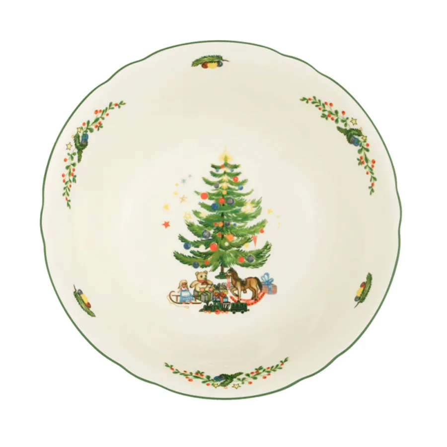 obrazek 2 Okrągła duża miska z porcelany 20 cm ze świątecznym zdobieniem - Seltmann Weiden