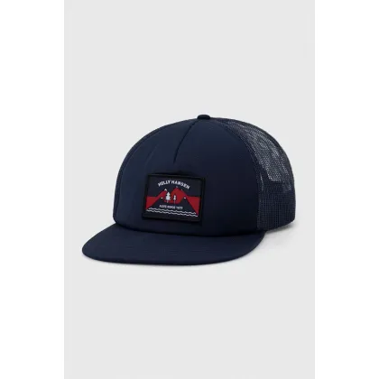 Zdjęcie Helly Hansen czapka z daszkiem kolor granatowy 67155