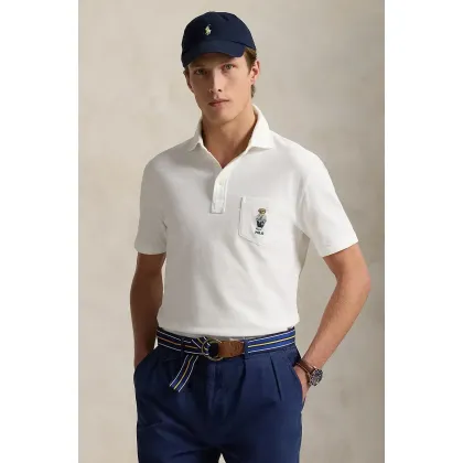 Zdjęcie Polo Ralph Lauren polo bawełniane kolor biały gładki 710963818