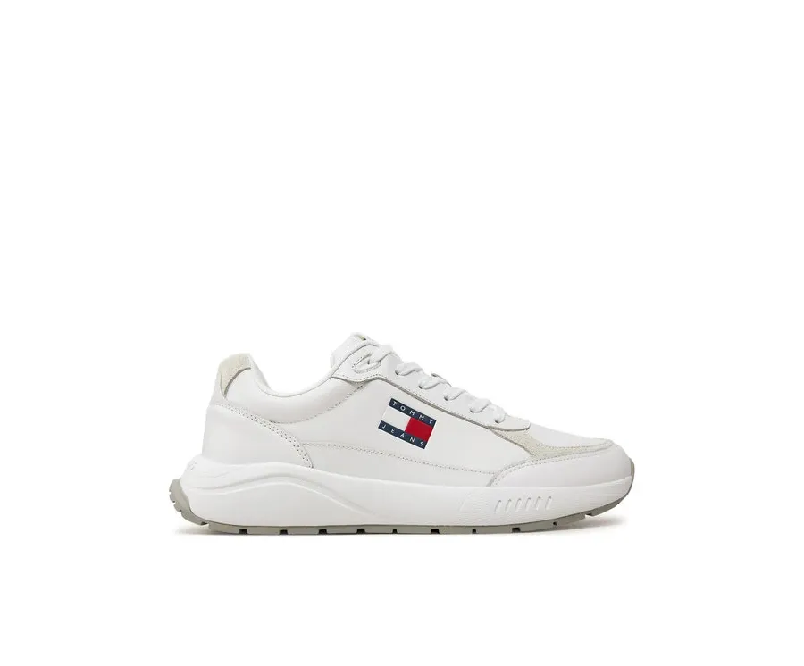 obrazek 1 Tommy Jeans Sneakersy Tjm Runner Full Leather Ess EM0EM01445 Biały