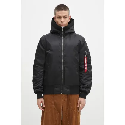 Zdjęcie Alpha Industries kurtka MA-1 Hooded męska kolor czarny przejściowa 158104.03