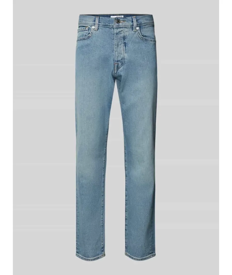 obrazek 1 Jeansy o kroju regular tapered fit z 5 kieszeniami model ‘COLE’