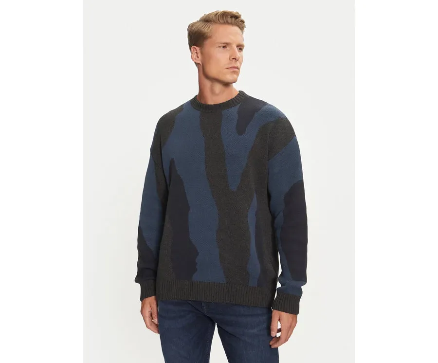obrazek 1 Mustang Sweter Elwood 1015473 Granatowy Regular Fit