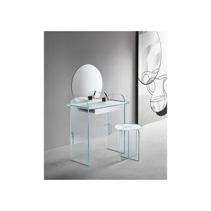Zdjęcie Włoski szklany taboret do toaletki - Tonelli Design