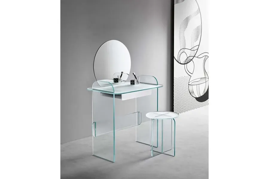 obrazek 1 Włoski szklany taboret do toaletki - Tonelli Design