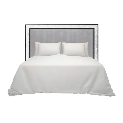 Zdjęcie Piękne biało-czarne zdobienie - stylowy zagłówek RANDA - na materac 180cm - Collecion Alexandra