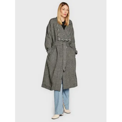 Zdjęcie TWINSET Płaszcz przejściowy 222AP237A Szary Regular Fit