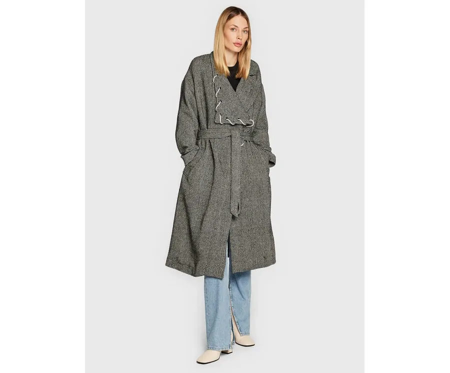 obrazek 1 TWINSET Płaszcz przejściowy 222AP237A Szary Regular Fit