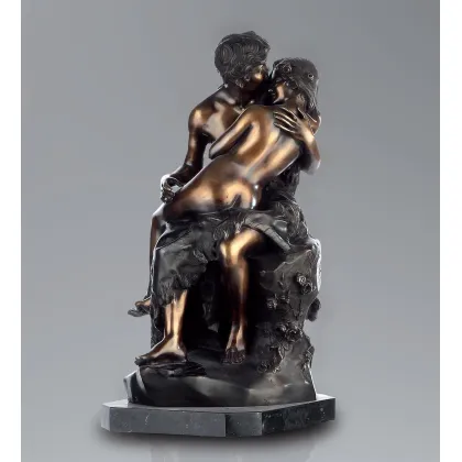 Picture Bronze sculpture depicting a kiss - Fonderia Artistica Ruocco