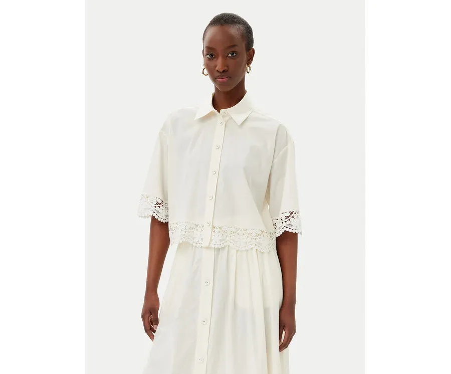 obrazek 1 TWINSET Koszula 251TT2093 Écru Loose Fit