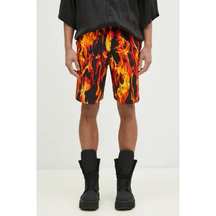 Zdjęcie VETEMENTS szorty bawełniane Fire kolor czarny UA66SS400X