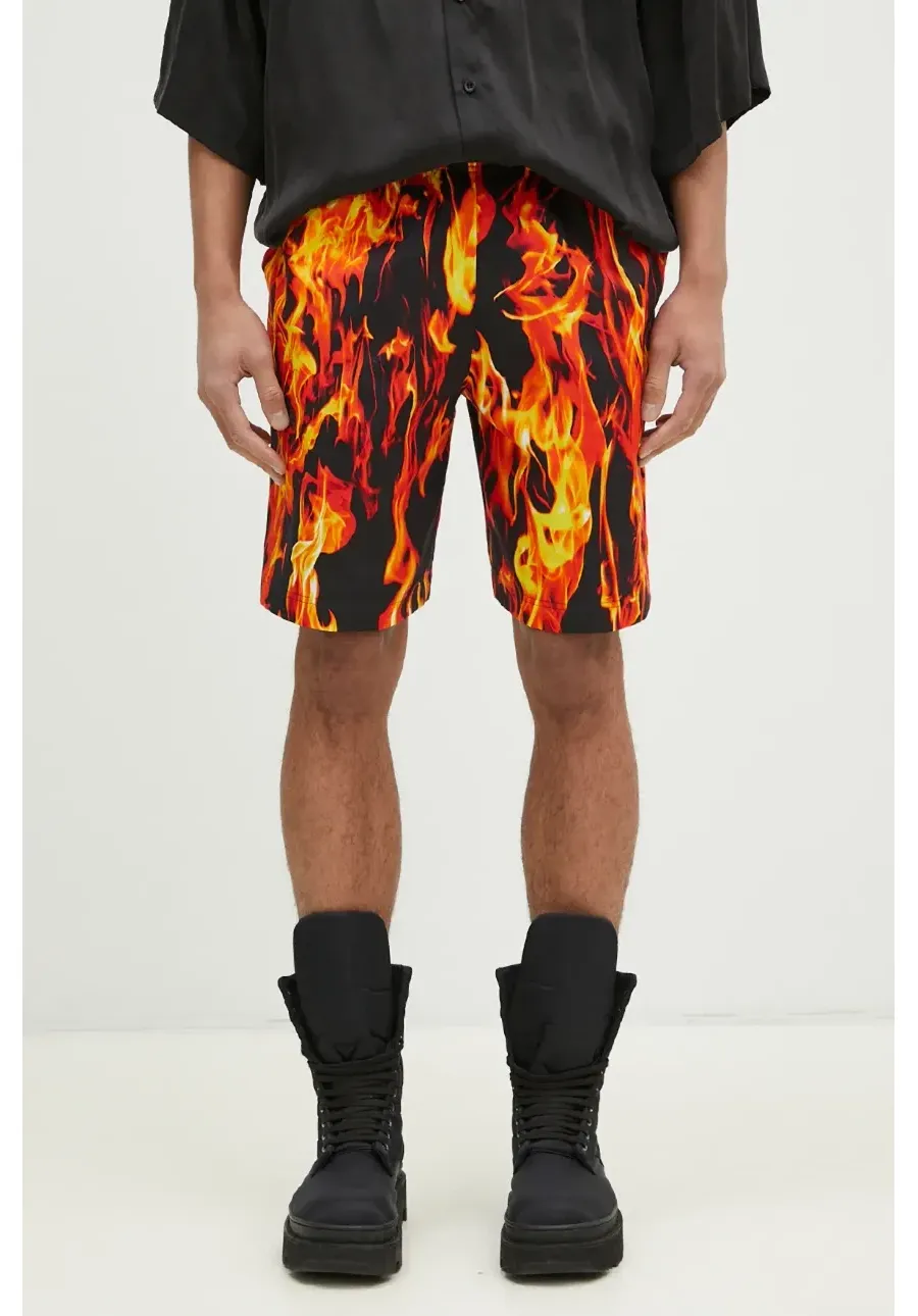 obrazek 1 VETEMENTS szorty bawełniane Fire kolor czarny UA66SS400X