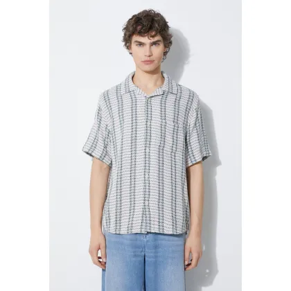 Zdjęcie Corridor koszula bawełniana Riverside Camp męska kolor szary relaxed SS0173