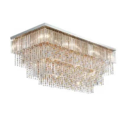 Zdjęcie Żyrandol z trójścianami ze szkła Murano i elementami Swarovskiego - Il Paralume Marina