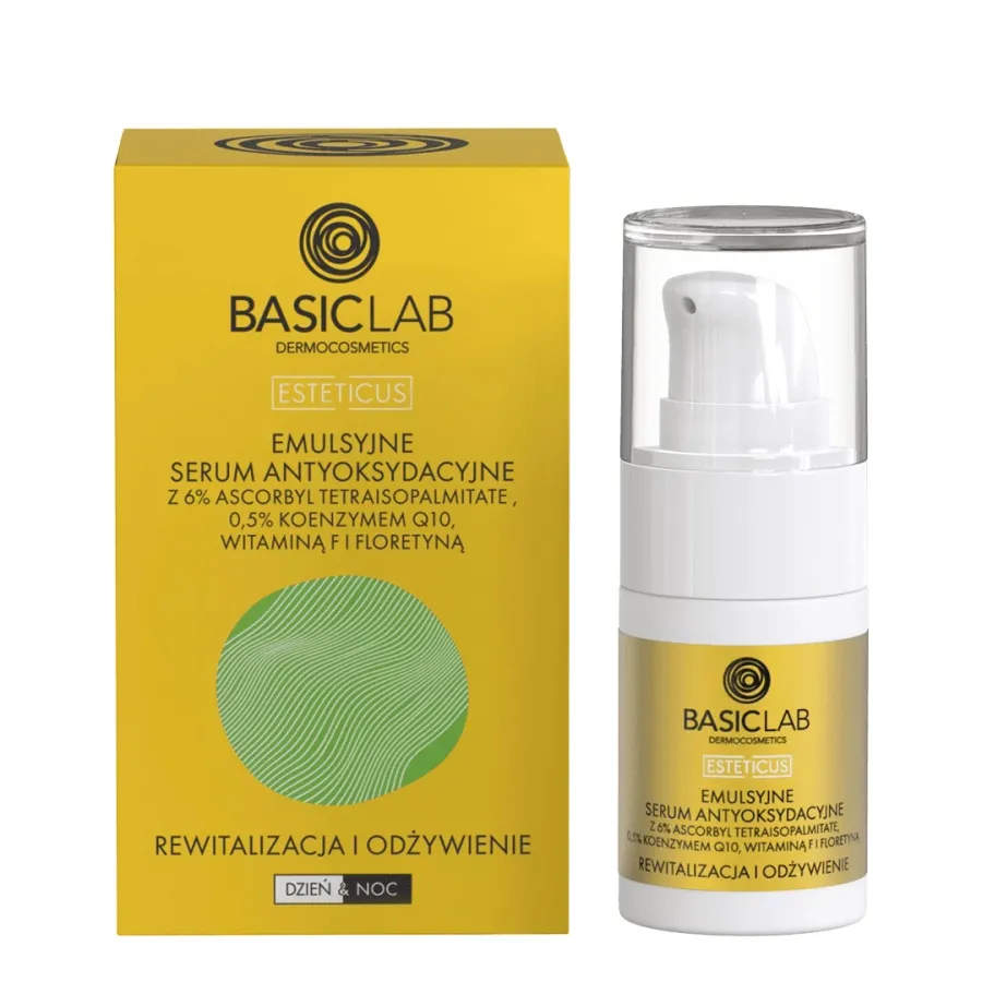 obrazek 1 BasicLab Esteticus 6% Ascorbyl Tetraisopalmitate 0,5% Koenzym Q10 15 ml Basiclab Dermocosmetics