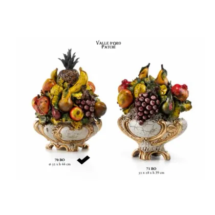 Picture Round fruit basket - Pineapple on top - Valle d'oro Patchi