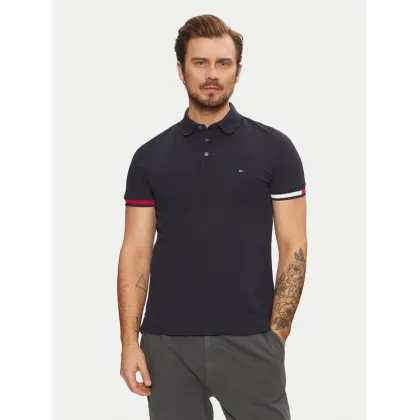 Zdjęcie Tommy Hilfiger Polo Flag Cuff MW0MW37518 Granatowy Slim Fit