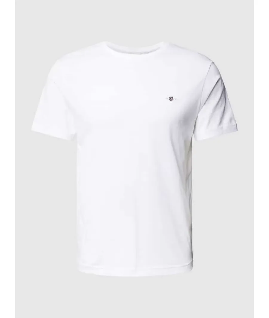 obrazek 1 T-shirt o kroju regular fit z wyhaftowanym logo model ‘SHIELD’