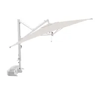 Picture Square aluminum extendable umbrella on a cantilever for the garden or terrace