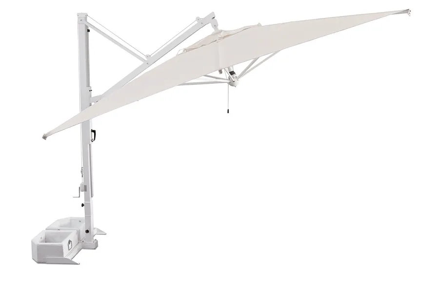 obrazek 1 Kwadratowy wysuwany aluminiowy parasol na wsporniku do ogrodu lub na taras