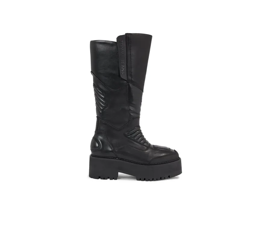 obrazek 1 Tommy Jeans Kozaki Tjw Long Shaft Biker EN0EN02376 Czarny