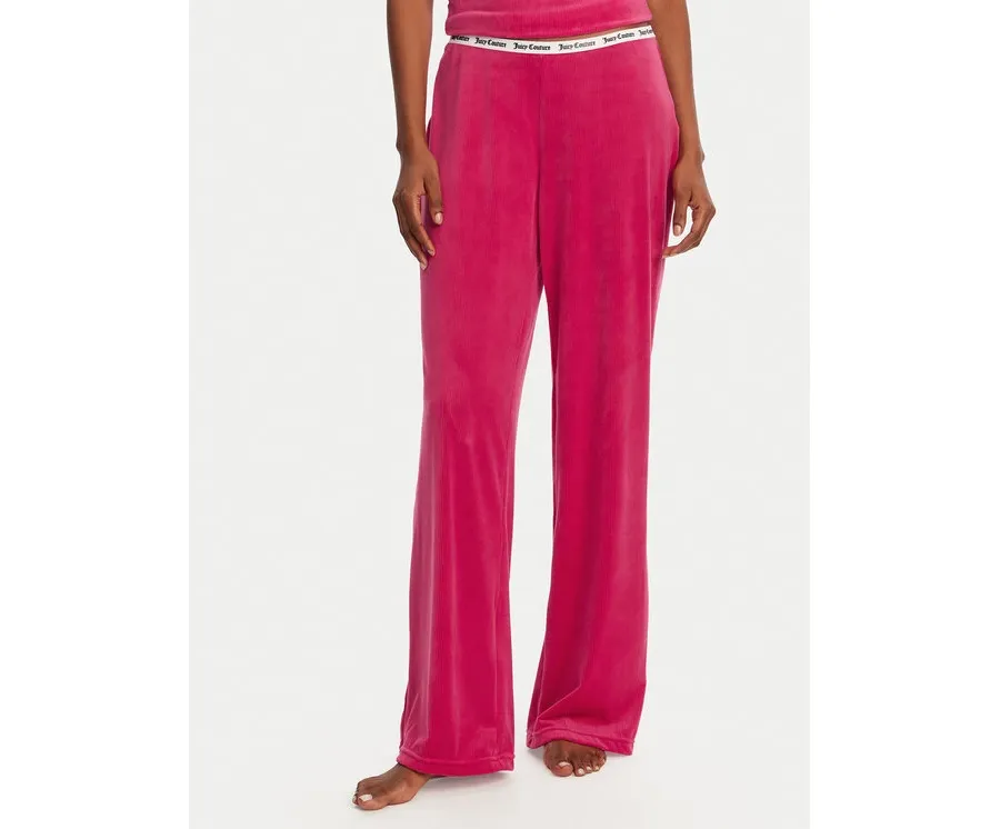 obrazek 1 Juicy Couture Spodnie piżamowe Vicky JCLAS125504 Różowy Flare Fit