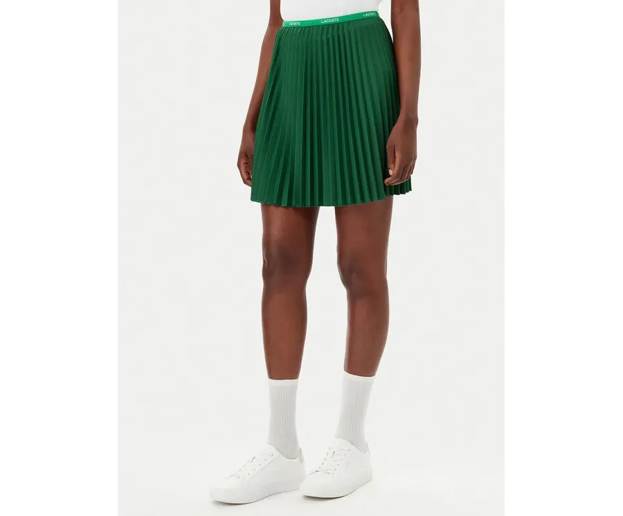 obrazek 1 Lacoste Spódnica plisowana JF1403 Zielony Regular Fit