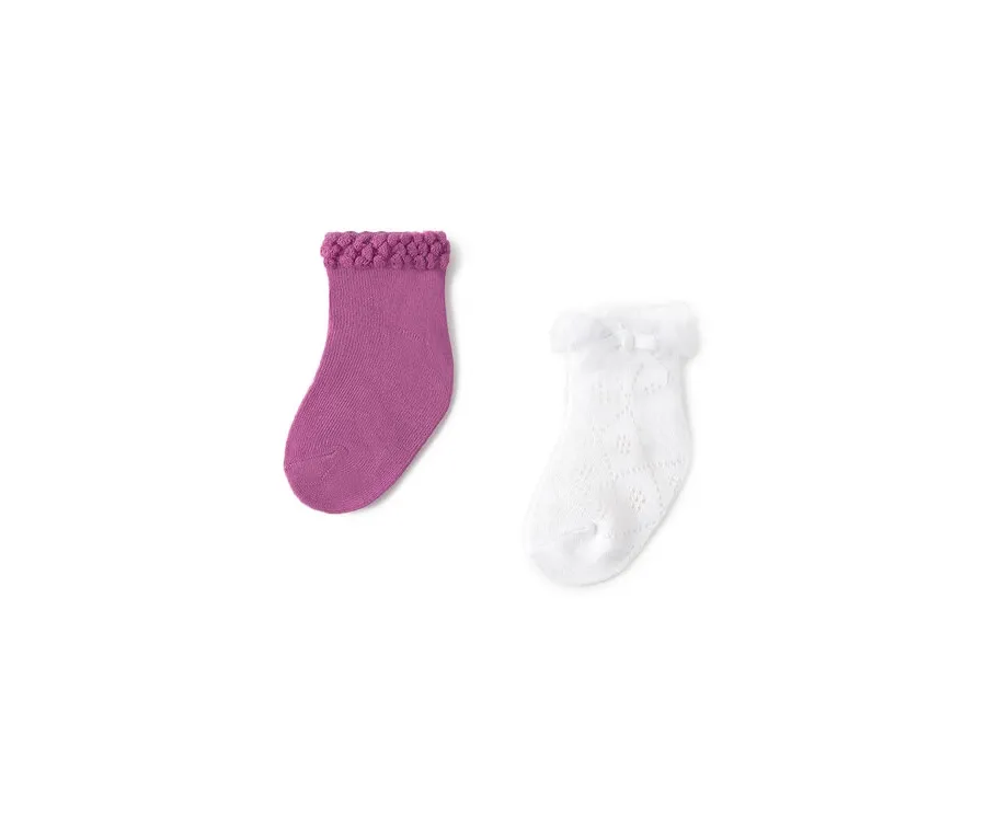 obrazek 1 Mayoral Zestaw 2 par wysokich skarpet dziecięcych 10872 Różowy