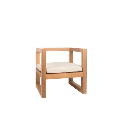 Zdjęcie Stylowe krzesło Boxer z drewna tekowego do ogrodu i na taras