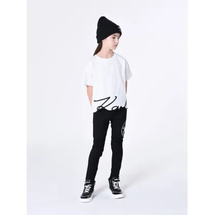 Zdjęcie Karl Lagerfeld Kids Spodnie dresowe Z14216 S Czarny Regular Fit