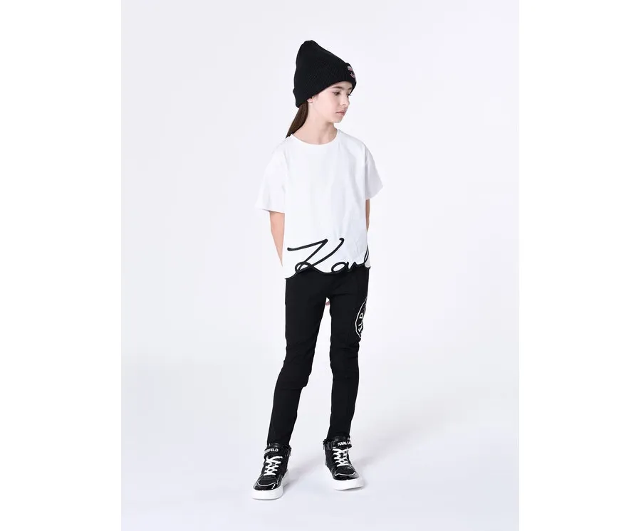 obrazek 1 Karl Lagerfeld Kids Spodnie dresowe Z14216 S Czarny Regular Fit