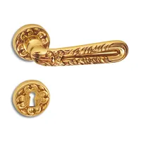 Zdjęcie Rzemieślnicza klamka Dakar z okrągłym szyldem do drzwi