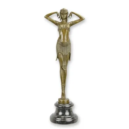 Zdjęcie Stylowa rzeźba wyjątkowej tancerki z brązu