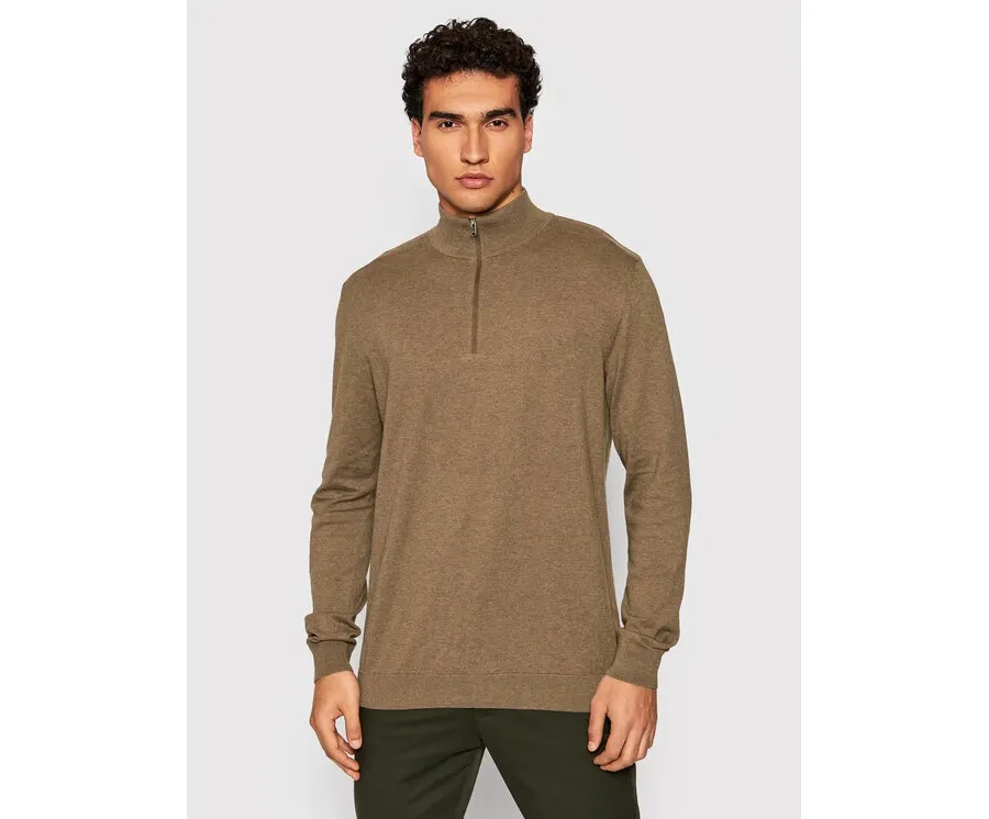 obrazek 1 Selected Homme Sweter Berg 16074687 Brązowy Regular Fit