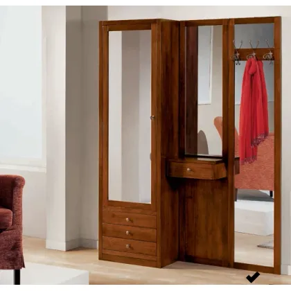 Zdjęcie Włoskie element wejściowy - panel z lustrem 3 żelazne gałki - Fratelli Mirandola