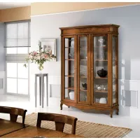 Picture Elegant 2-door rounded display cabinet with 4 shelves - Zanini
