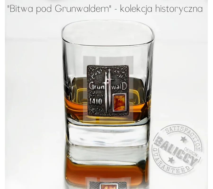 obrazek 2 Szklanka do whisky z bursztynem - Grunwald