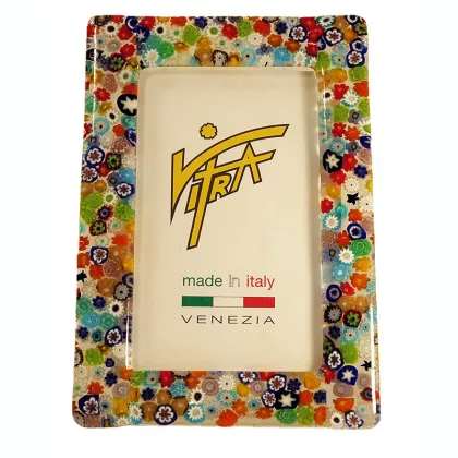 Zdjęcie Ramka na zdjęcia ze szkła Murano Millefiori – rozmiar 8×10 cm