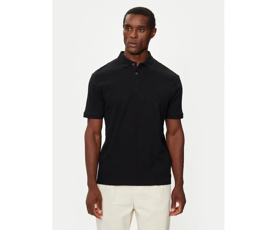 obrazek 1 Selected Homme Polo 16094575 Czarny Regular Fit