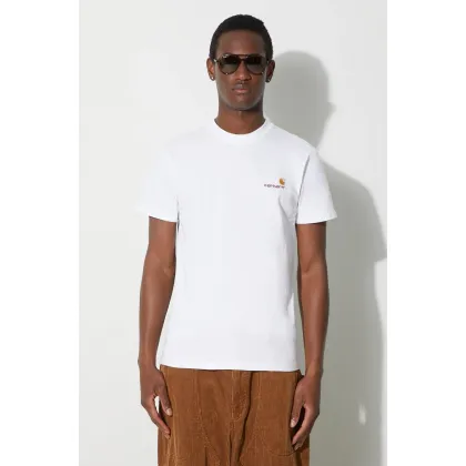 Zdjęcie Carhartt WIP S/S American Script t-shirt kolor biały I029956.02XX