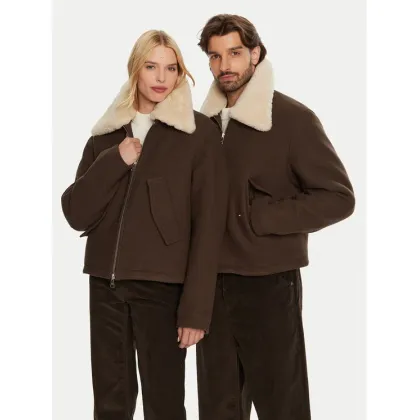 Zdjęcie AMI PARIS Kurtka przejściowa HJK060.WV0049 Brązowy Regular Fit