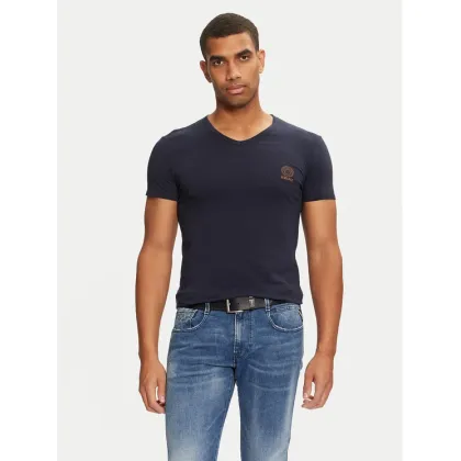 Zdjęcie Versace T-Shirt AUU01004 1A1001 Granatowy Regular Fit