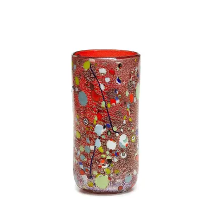 Zdjęcie Czerwony artystyczny wazon ze szkła murano (23 cm)