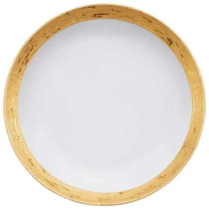 Zdjęcie Prestiżowa miska 39 cm ze złotym brzegiem wykonana z portugalskiej porcelany - Porcel